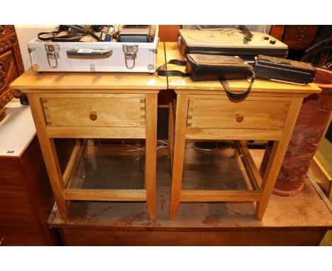 Pair of Modern Light Oak Bedside tables 