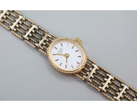 Rotary 9ct Gold Ladies Wristwatch 14g total weight with movement 