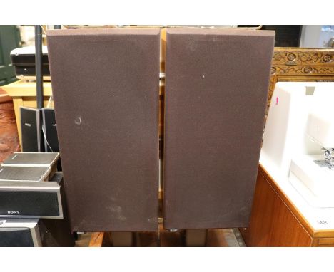 Pair of Vintage B &amp; W Floor Speakers in Teak Cases 
