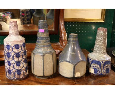 COllection of 4 Copenhagen Art Pottery Lamp bases 