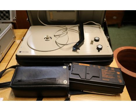 Sinclair Microvision TV and a Vintage Record Player 