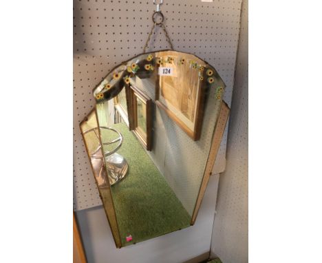 Art Deco Framed Mirror with coppered sides 