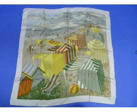 A  silk Head Scarf by KREIER printed in a design by Jean Peltier, circa 1950s, fourteen Liberty silk head scarves, and a larg