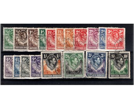  N Rhodesia 1938-52 set ½d – 10s  fu SG25-44  cat £90+                                                                       