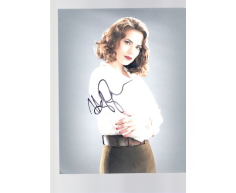  Autograph Hayley Atwell 10 x 8 color photo in Captain America                                                          R£8