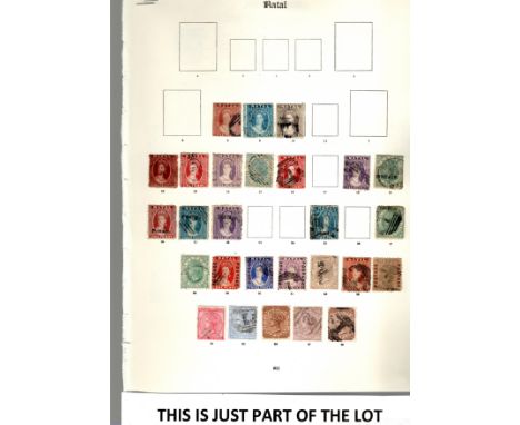  Natal 1861-1908 A good collection on 3 Imperial leaves with a strong offering of QV Chalon issues with better and elusive o’