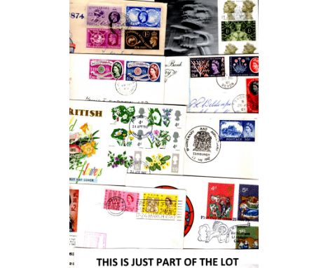  FDCs x 27 QE2 commem sets incl   early, will greatly repay split and sell, good lot                            R£15