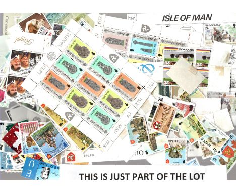   Isle of Man 1973-86 commems plus PDs in gutter pairs and blks 4 unmtd in three good slip page albums   total face £239    