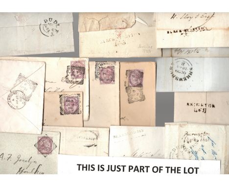  GB pre-stamp and QV cvrs x 30  mainly Gloucester &amp; Shropshire area                                                 R£30 