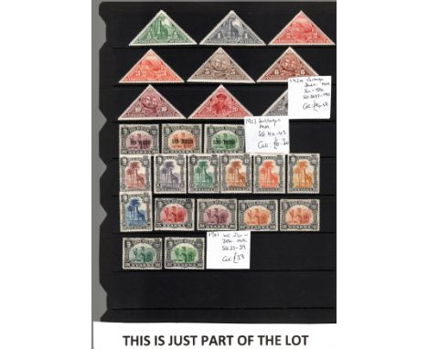   Nyasa Company , 2 stock cards various issues 1901=24 one set fu others mm,   cat £100+                 R£20