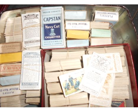 biscuit tin of cigarette cards plus some in old cigarette packets 1000++ R£30