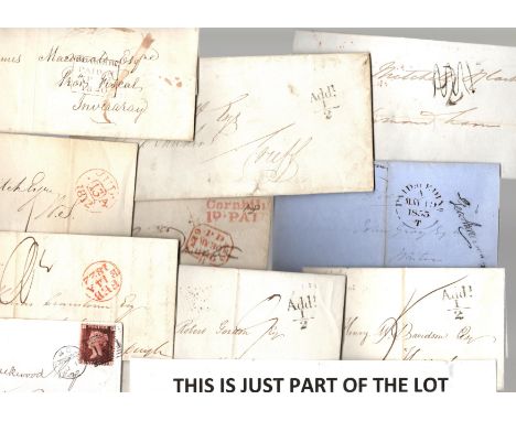  GB pre stamp and QV cvrs/entires x 20 various handstams/cancels                                                       R£20