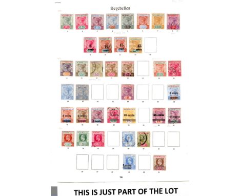   Seychelles 1890-1935 Collection on 3 Imperial leaves fresh mint and fu with a good range, numerous better stamps, hi cat an