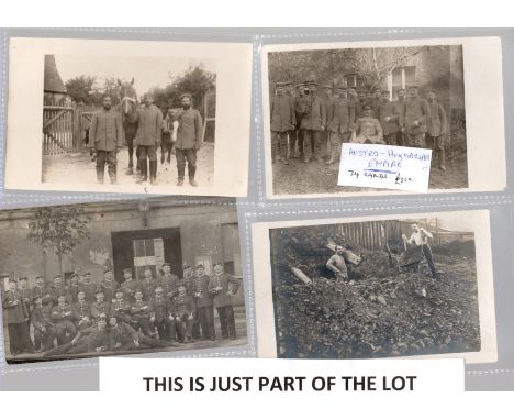  Postcards, Austro-Hungarian Empire WW1 cards x 74, mainly unused and military connection         R£90