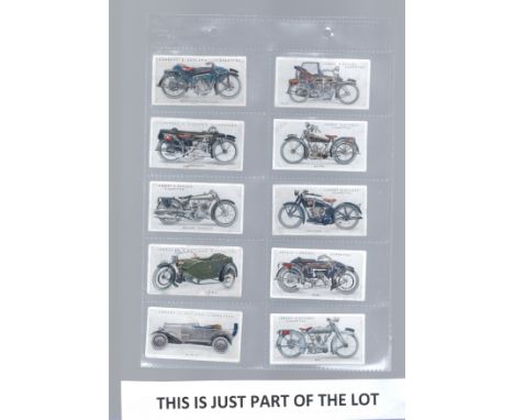   Cigarette cards x 3 sets Lambert &amp; Butler Motorcycles, Motor Cars A series and 2nd series  cat £310 good condition, few