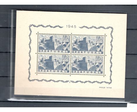  Portugal 1946 Lisbon Castle min sheet MUH. SG 996a. Cat £275. Fresh and fine.                               R£50