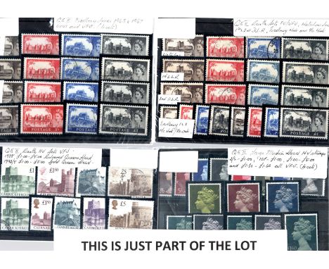  QE2 on 6 SCs, Castle high val sets plus 1988 and 1992 sets plus Machin hv sets                                  R£24