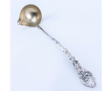 Gorham Versailles Sterling Silver Ladle With Gilt Bowl. Monogrammed. Signed. Good condition. Measures 12". Weighs approx. 4.5