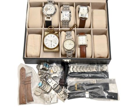 Miscellaneous Rotary, Lorus and other wristwatches and watch bracelets and straps, including stainless steel  Condition evide