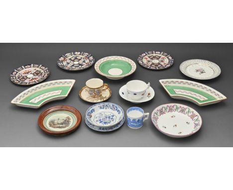 Miscellaneous English porcelain, including Royal Worcester and a stone china small plate, early 19th and later  