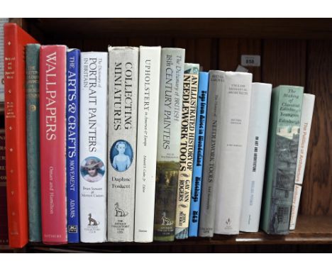 Books. Art, antiques and architecture reference, including Cooke's Upholstery in America &amp; Europe, 1987, dj, hb, 4to, Har