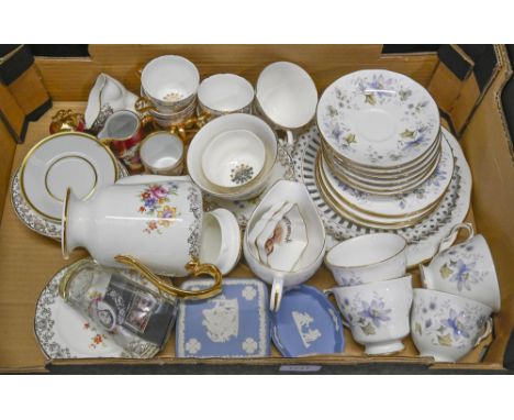 A 1950s Zena English bone china floral tea service, a Colclough bone china tea service, etc  