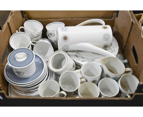 A Susie Cooper bone china Glen Mist tea service and contemporary Staffordshire earthenware  