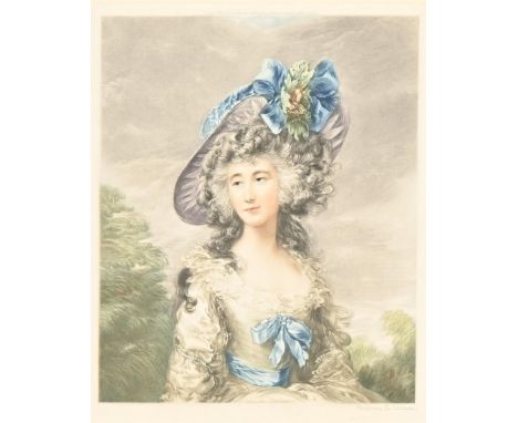 Pictures and Prints. A collection of portrait mezzotints by Sydney Ernest Wilson after Thomas Lawrence, et al., early 20th c,