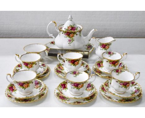 A Royal Albert Old Country Roses pattern tea service, printed mark  Good condition and first quality. Please note not every p
