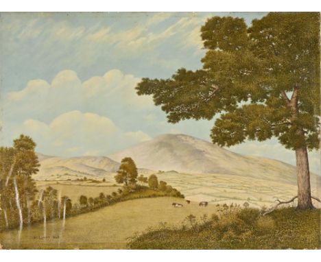 Herbert Oswald Lumby ARBSA (1884-1955) - Worcestershire Landscape; In Radnorshire, a pair, signed, labels inscribed and dated