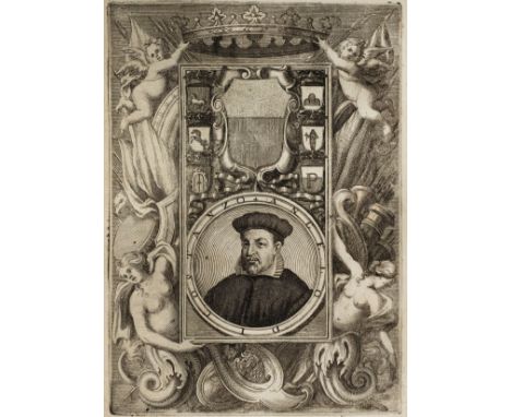 Di Costanzo (Angelo) . Historia del Regno di Napoli, Naples, 1710, engraved frontispiece, printer's woodcut device at end of 