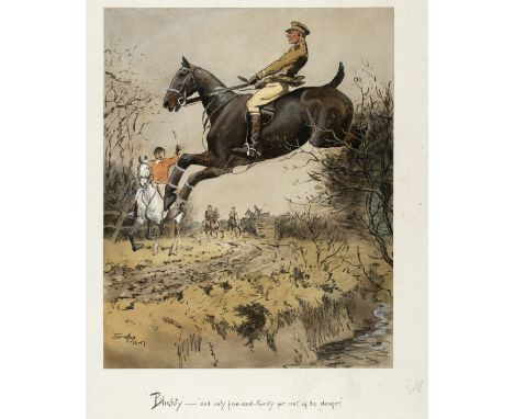 * Payne (Charles Johnson, 'Snaffles'). " Blighty - and only five-and-twenty per cent of the danger, circa 1918, lithograph, h