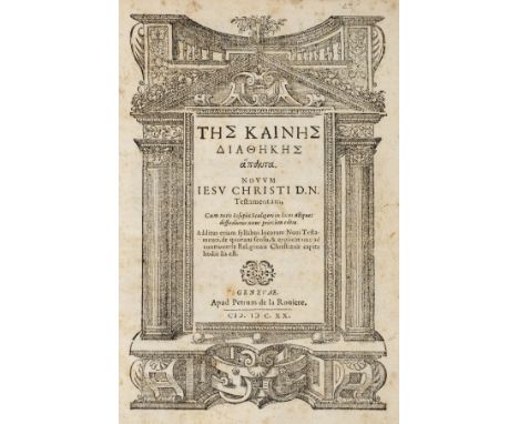 New Testament [Greek]. Novum Iesu Christi D.N. Testamentum. Cum notis Iosephi Scaligeri in locos aliquot difficiliores nunc p