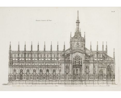 Franchetti (Gaetano). Storia e Descrizione del Duomo di Milano, 1st edition, Milan, 1821, half title, title with engraved vig