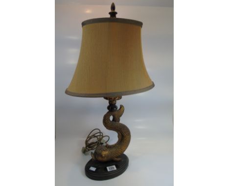 TABLE LAMP WITH A SERPENT/ FISH BASE