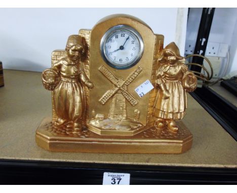 VINTAGE GILDED MANTLE CLOCK