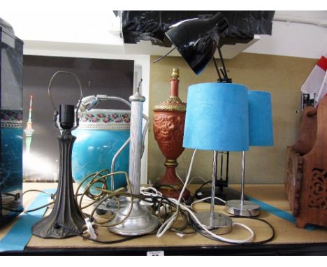 6 X LAMPS AND PLANTER A/F