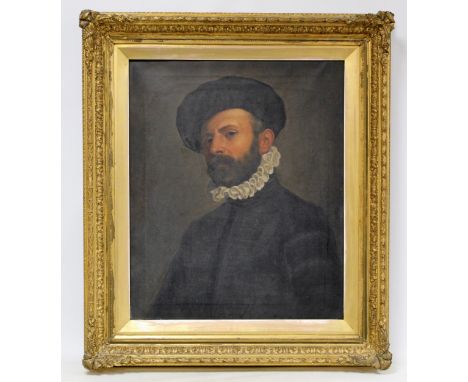 19TH CENTURY BRITISH SCHOOL.Copy of a portrait of a 16th century Italian gentleman.Oil on canvas.59cm x 49cm. 