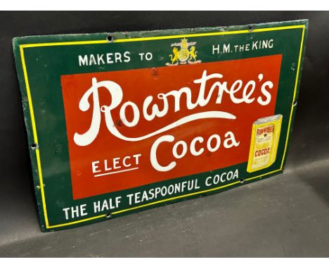 A Rowntree's Elect Cocoa rectangular enamel sign, restored, 19 x 12".