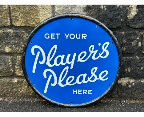 A Player's Please circular enamel sign, in very good condition, 23" diameter. 