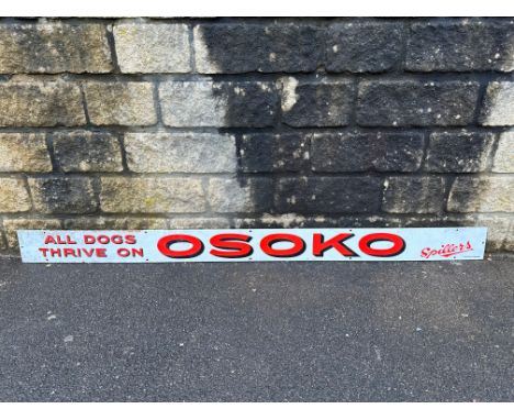 A Spillers Osoko narrow enamel sign, in good condition, 68 1/4 x 5".