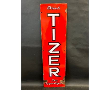 A Tizer 'The appetizer' enamel sign, 10 x 36". 