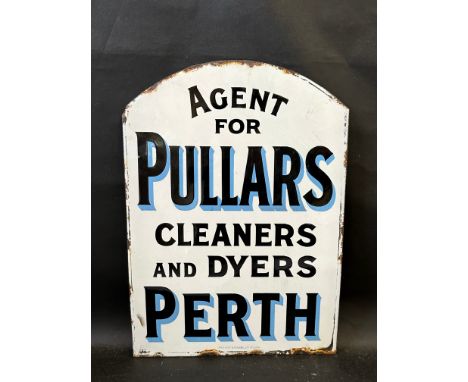 A Pullars Cleaners and Dyers of Perth enamel sign by Patent Enamel, with good gloss, 13 1/2 x 19". 