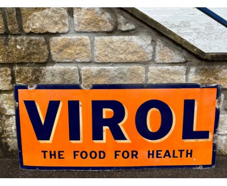 A Virol 'The Food for Health' rectangular enamel sign, 48 x 21". 