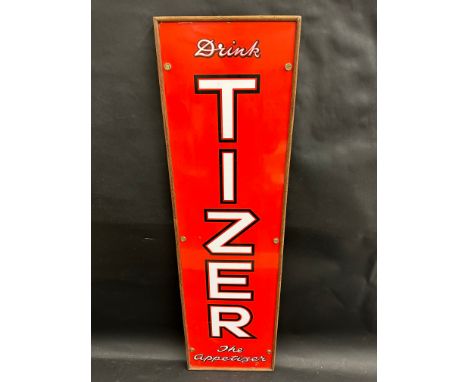 A Tizer 'The Appetizer' rectangular enamel sign in excellent condition, mounted for display, 10 x 36".