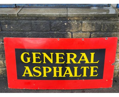 A 'General Asphalte' rectangular enamel sign by Bruton of Palmers Green with good gloss, 60 x 30".