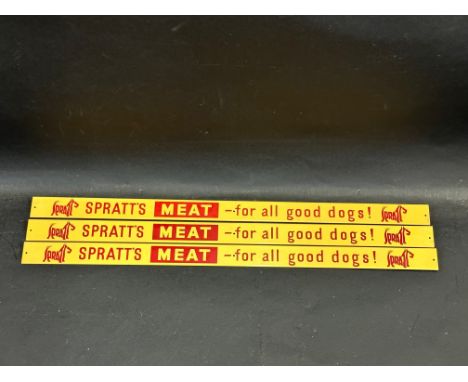 Three new old stock Spratt's Meat For All Dogs shelf strips.