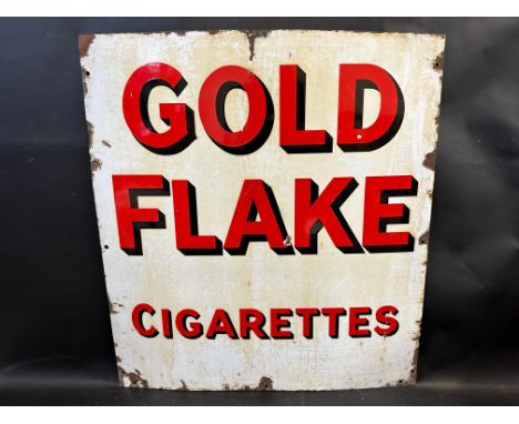 A Gold Flake Cigarettes partial enamel sign (Wills's), 24 x 26". 