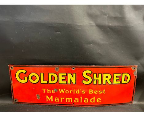A Golden Shred Marmalade rectangular enamel sign, 30 x 10". 