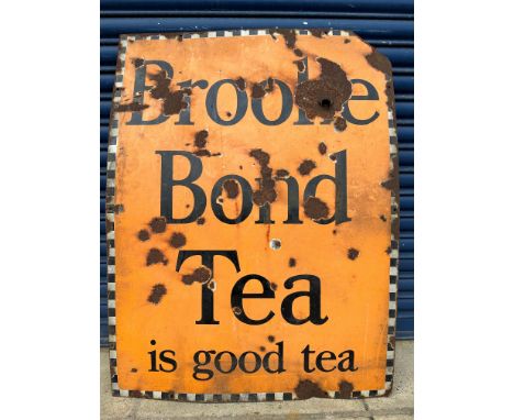 A Brooke Bond Tea rectangular enamel sign, 30 x 40".